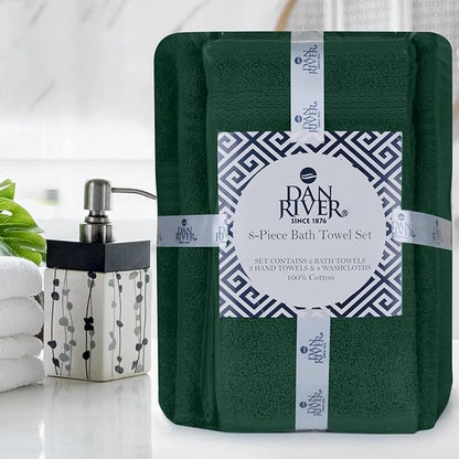 DAN RIVER 8 PC Luxury Bath Towels