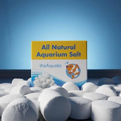 Premium Aquarium Salt, Aquarium Salt Freshwater Tablets for Aquarium Water Treatments Essential Supplies (40 Tablets)