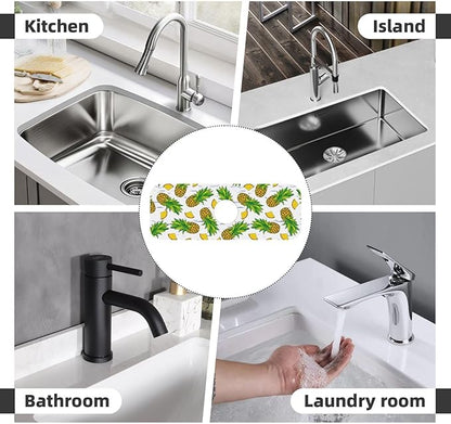 Pineapple Summer Pineapples Kitchen Sink Splash Guard Faucet Mat Super