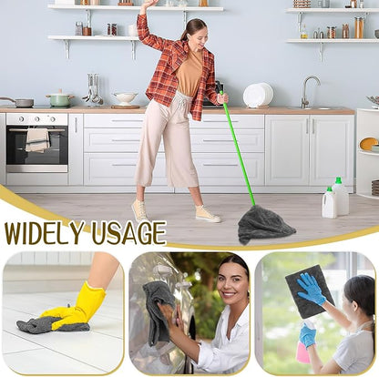 4 Pcs Extra Large Microfiber Cleaning Cloth, Lint and Streak Free
