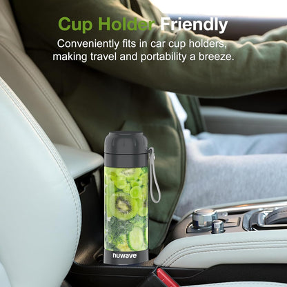 Nuwave Portable Blender for Smoothies and Shakes, 2025 New & Improved, 16 OZ On-The-Go Small Juice MIni with 6 Blades, Rechargeable, BPA-Free, Leak-Proof Lid, for Gym, Kitchen, Office
