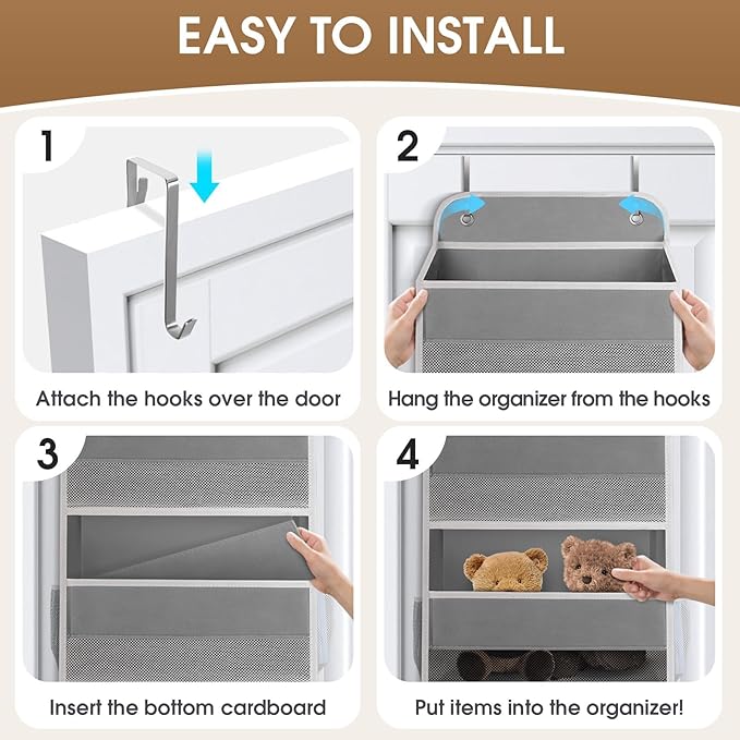 1 Pack Over The Door Organizer, Hanging Storage Organizer