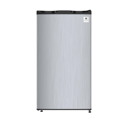 ARCTIC CHEF ACFR322 RCA Mini Refrigerator, Compact Freezer Compartment, Adjustable Thermostat Control, Reversible Door, Ideal Fridge for Dorm, Office, Apartment, Platinum Stainless, 3.2 Cubic Feet