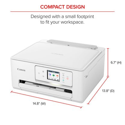 Canon PIXMA TS7720 Wireless All-in-One Color Inkjet Printer – Print, Copy, Scan – Auto Duplex, 15/10 PPM, 2.7” Touchscreen, Compact Home Photo Printer with Easy Setup