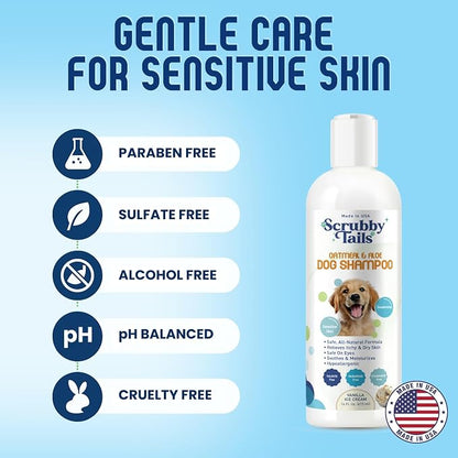 Organic Dog Shampoo - Puppy Oatmeal Shampoo for Itchy Skin Relief - Hypoallergenic for Sensitive Skin, for Groomers & Professionals, Made in USA, 1 Gallon (Lavender)