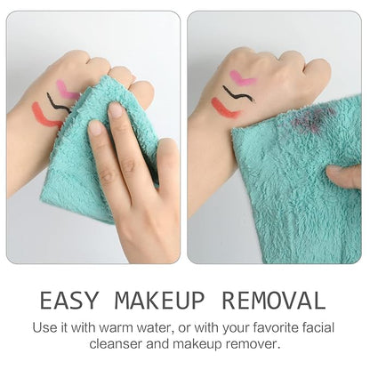 SINLAND Absorbent Coral Velvet Washcloth Ultra Soft Microfiber Face Towels 12 x