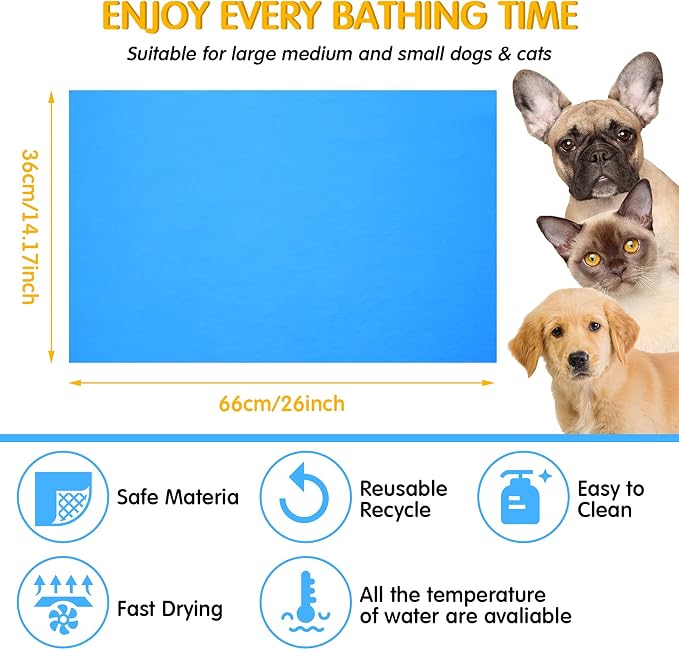 Tatuo 3 Pieces Pet Absorbent Dog Bath Towel for Drying Dogs 25.2 x 16.34 Inch Quick Drying Pet Shower Grooming Towel Machine Washable Suitable for Any Size Dogs Cats