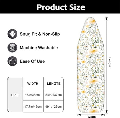 Floral Ironing Board Cover, Standard Size Cotton Iron Board Covers