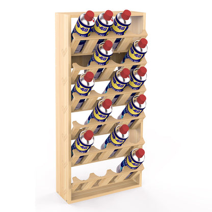 Yeshine 24-Can Spray Paint Storage Rack, Wooden Organization Rack for Paint and Lube, Craft Workroom Bottle Organizer, Wall Mount Aerosol Holder