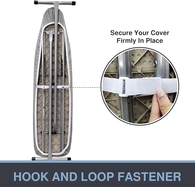 Ironing Board Cover and Pad, Thick Padding, Elastic Edge, Silicone Coated
