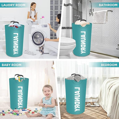 StorageRight 90L Large Laundry Basket, Laundry Hamper, Dirty Clothes Hamper