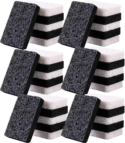36 - Pack Non-Scratch Scrub Sponges - Sponges for Dishes and Washing Dishes, Cleaning Sponges for Kitchen Home and More（Black+White）