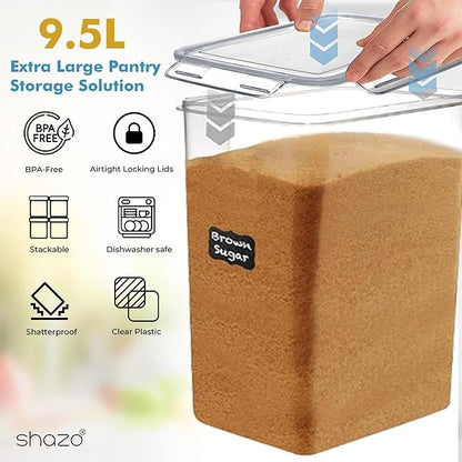 Shazo 2 PC Extra Large Bulk Food Storage Containers