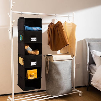 2 Pack 6 Shelves Hanging Closet Organizer