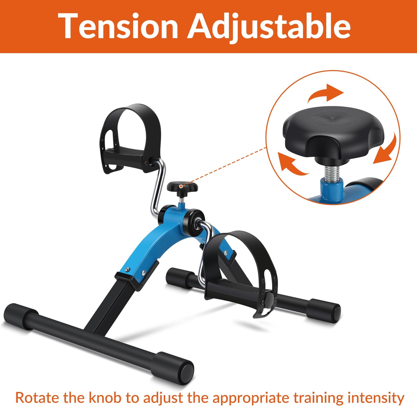 Pedal Exerciser mini Exercise Bike for Leg and Arm Cycling Exercisce Foldable Pedaller