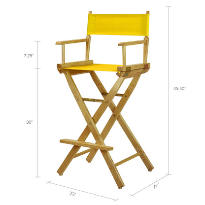 Casual Home 230-00/021-34 Director Chair 30" - Bar Height Natural Frame/Gold Canvas