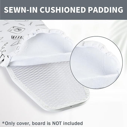 Seiritex Over The Door Ironing Board Cover 14 x 42 inch, Thick Padding and Heat