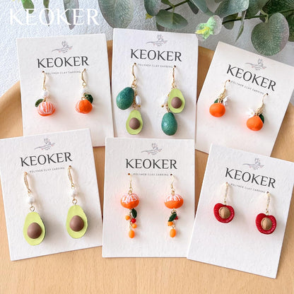 Keoker Fruit Polymer Clay Earring Molds, 3D Shape Silicone Molds for Clay, Polymer Clay Tools