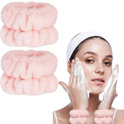 2pcs Wrist Bands for Washing Face, Microfiber Face Washing Wristbands, Arm