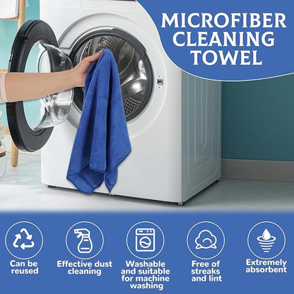 6 Pcs Extra Large Microfiber Cleaning Cloth Reusable Microfiber Towels Thick