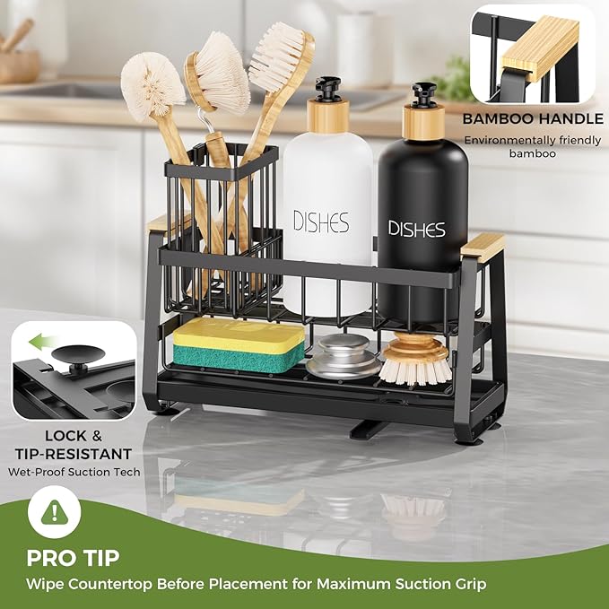 Sponge Holder for Kitchen Sink, Kitchen Sink Caddy