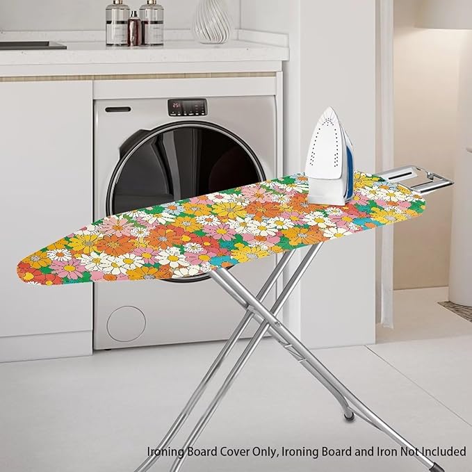 Hippie Flower Ironing Board Cover Christmas Full Size Scorch Resistant Padding