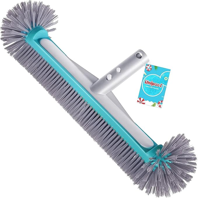 Swimming Pool Brush Head with Round Ends，17.5" Heavy Duty Aluminum Back Head
