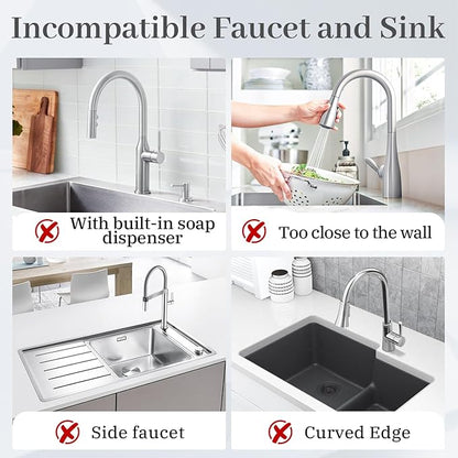 PoYang 14.6 Inch Faucet Mat for Kitchen Sink Splash Guard Behind Faucet