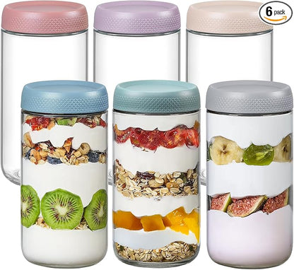 NETANY 6-pack 24oz Glass jars
