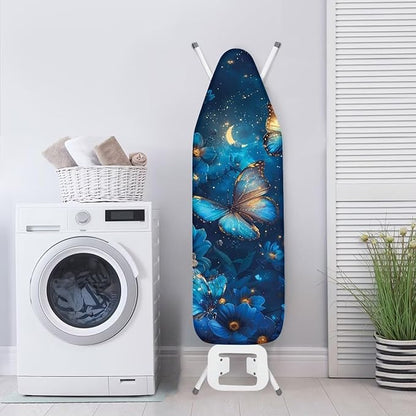 Blue Butterfly Ironing Board Cover, Resist Scorching and Staining, 15x54 Heavy