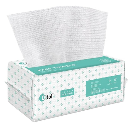 Ditoi Disposable Face Towels, Ultra Soft &Thick Face Dry Wipes