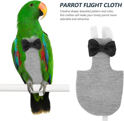 balacoo Washable Bird Diapers 4Pcs Reusable Lightweight Flight Suit Liners Breathable Skin-Friendly Bird Costume for Parrots Macaw Cockatoo Parakeet