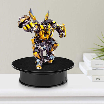Inovat 8" Ultra-Quiet Motorized Rotating Display Stand for Video Photography Products Display, 360 Degree Black Velvet Rotating Turntable for Jewelry 3D Models (Battery Operated, 10LB LOAD)