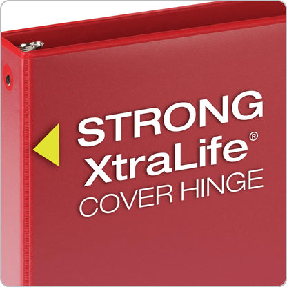 Cardinal 3 Ring Binders Economy Pack, 4 Sets of Binder Dividers, Durable 1.5 Inch, Holds 350 Sheets, ClearVue, Non-Stick, Assorted Colors, 4 Pack
