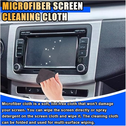 Square Car Touch Screen Cleaner Cloth, Microfiber Cleaning Pad Car Cleaning