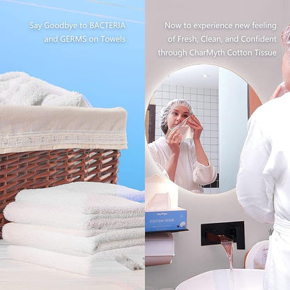 Extra Thick Disposable Face Towel, Disposable Makeup Removing Wipes, 100% USA