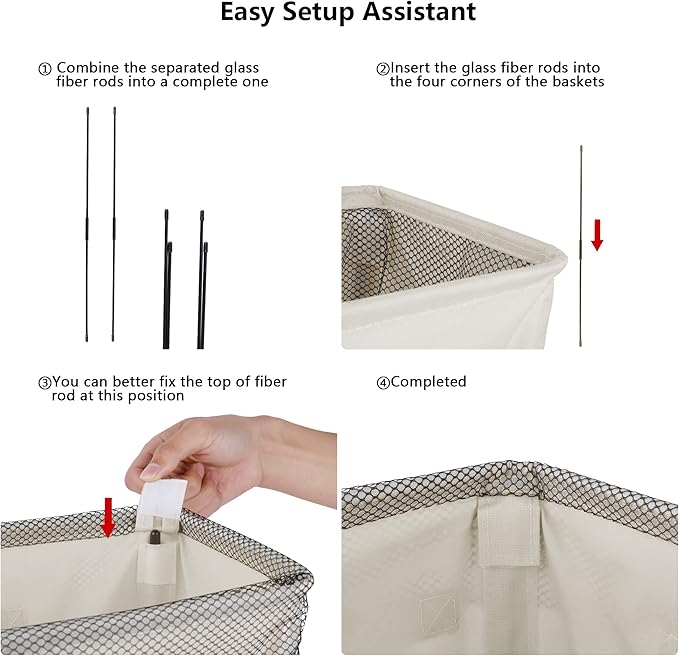 Odonata Slim Laundry Hamper Handles Collapsible Laundry Basket Thin Dirty