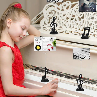 Wenqik 6 Pieces Musical Note Photo Balloon Holder Table Number Place Card Holders Photo Clips Stand Music Note Decoration for Home Picture Themed Party Birthday Wedding Gifts Arts, 3 Styles