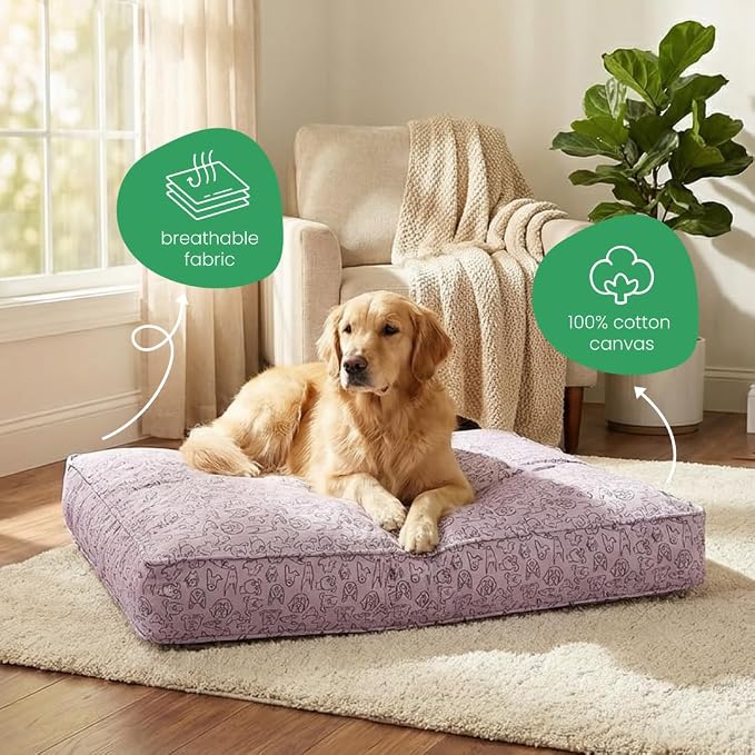 Molly Mutt Only You Dog Bed Duvet Cover, 100% Cotton Canvas Cover for Dog, Puppy, or Cat Bed, Durable, Washable, and Free of Harmful Chemicals, Huge, 36"x45"x5"