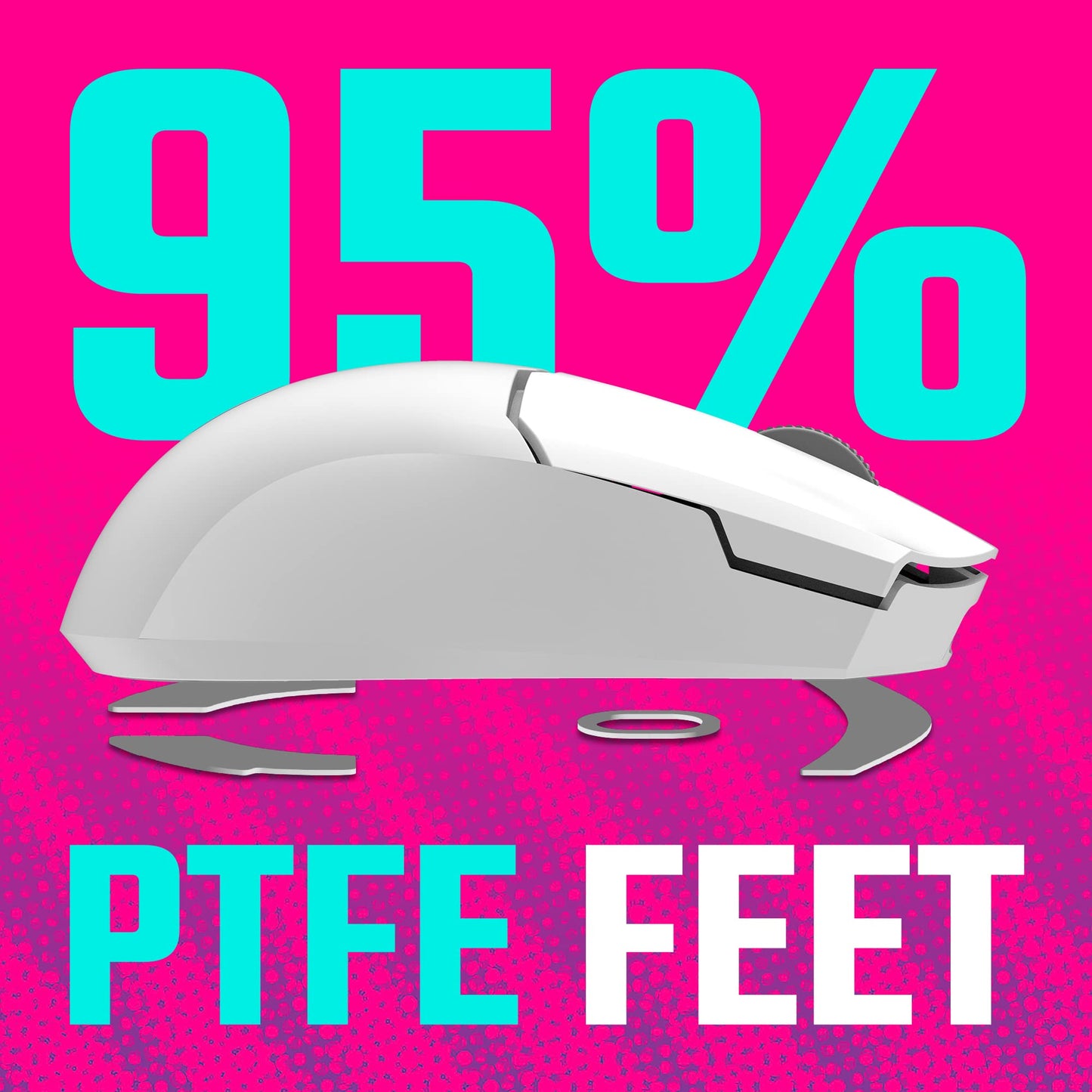 Cooler Master MM712 Wireless Gaming Mouse Black with Adjustable 19,000 DPI, 2.4GHz and Bluetooth , Ultraweave Cable, PTFE Feet, RGB Lighting and MasterPlus+ Software
