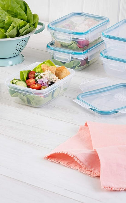 Snapware Plastic Total Solution 5-Pack Food Storage Containers Set, Leakproof &