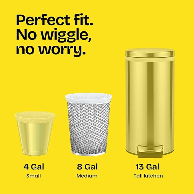 Glad Medium Trash Bags, 8 Gallon, Gain Original