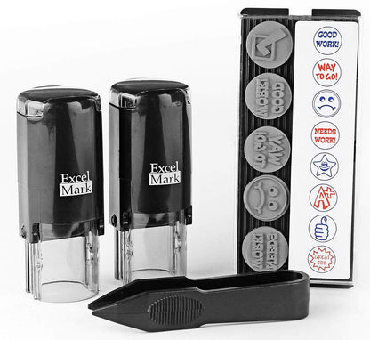 ExcelMark A17 Teacher Self-Inking Rubber Stamp Kit
