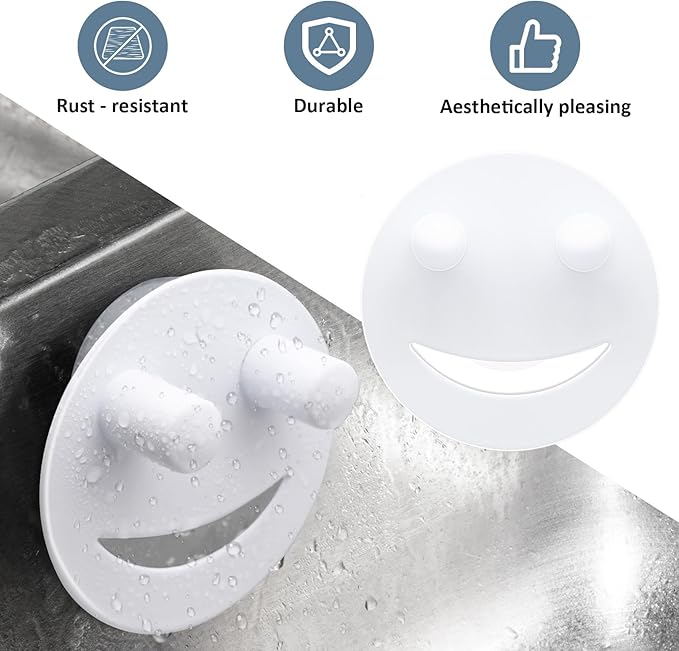 Stainless Steel Smiley Face Sponge Holder, Kitchen Accessories Decor