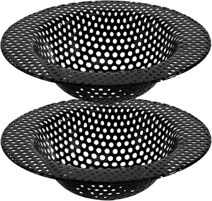 2 Pcs Black Stainless Steel Mesh Sink Drain Strainer, 4.45" Top/2.95" Kitchen