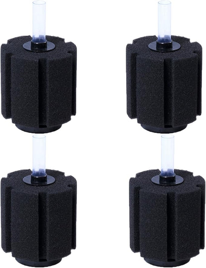 AQUANEAT Aquarium Sponge Filter Breeding Fry Betta Shrimp Nano Fish Tank 4pcs (Large up to 60Gal)