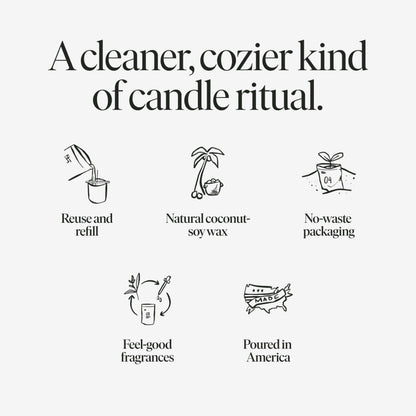 Siblings Candle Refill Kit – DIY Coconut Soy Wax Candle Making Kit for Reusable Vessels – Non-Toxic Clean Burn, Wooden Wick – Scent No 06: Cardamom, Sandalwood, Vanilla – 60 Hour Burn