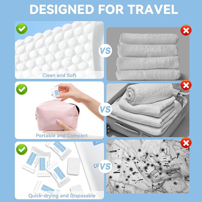 Compressed Towels Tablets 25 Bulk Set Disposable Compressed Washcloths