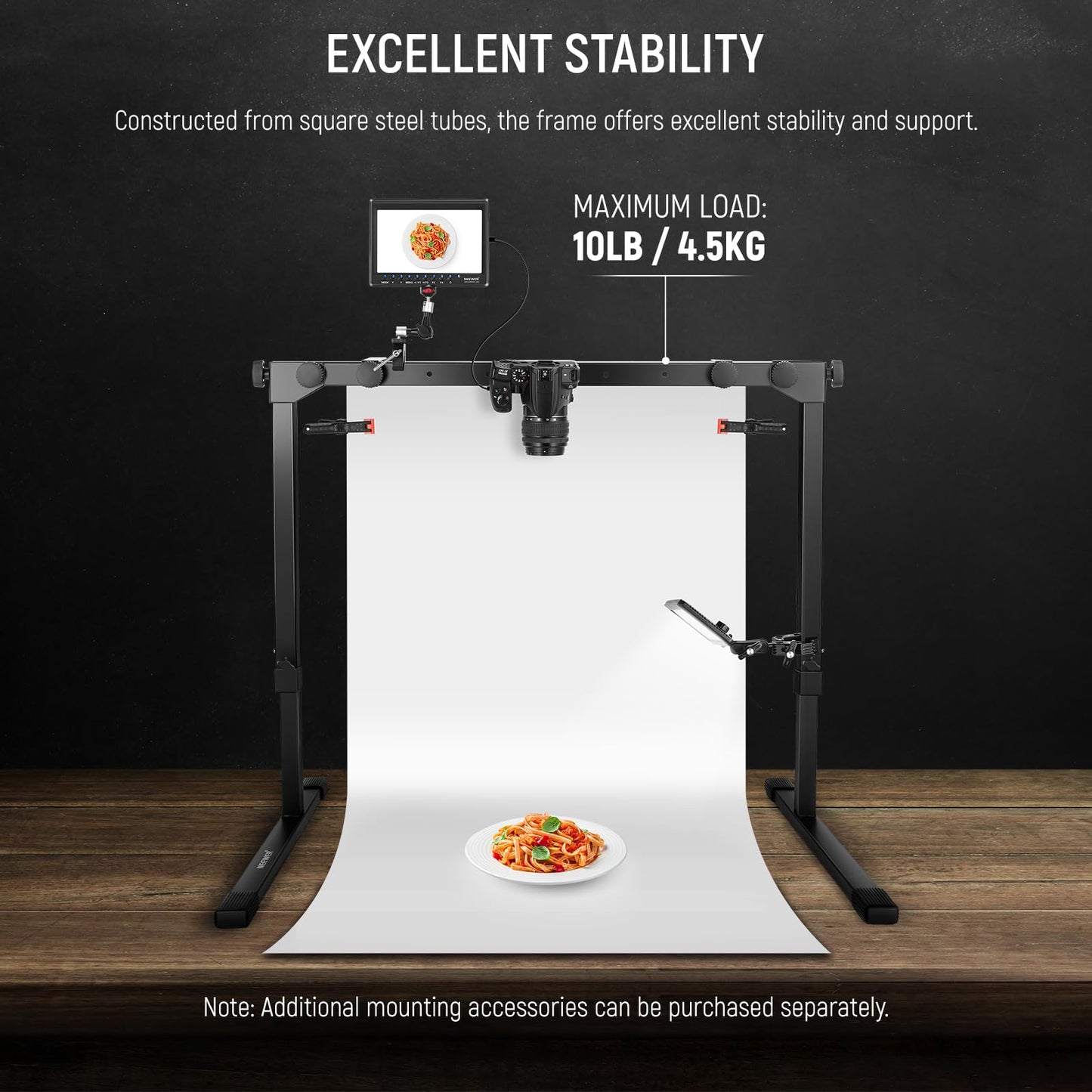 NEEWER Overhead Camera Mount Rig for Top Down Shot with 1s Quick Switch Lock Arca Type QR Plate, Heavy Duty Tabletop Multi Device Stand for Cooking Drawing Crafts Stream, Desk Width≥32"/80cm, ST200