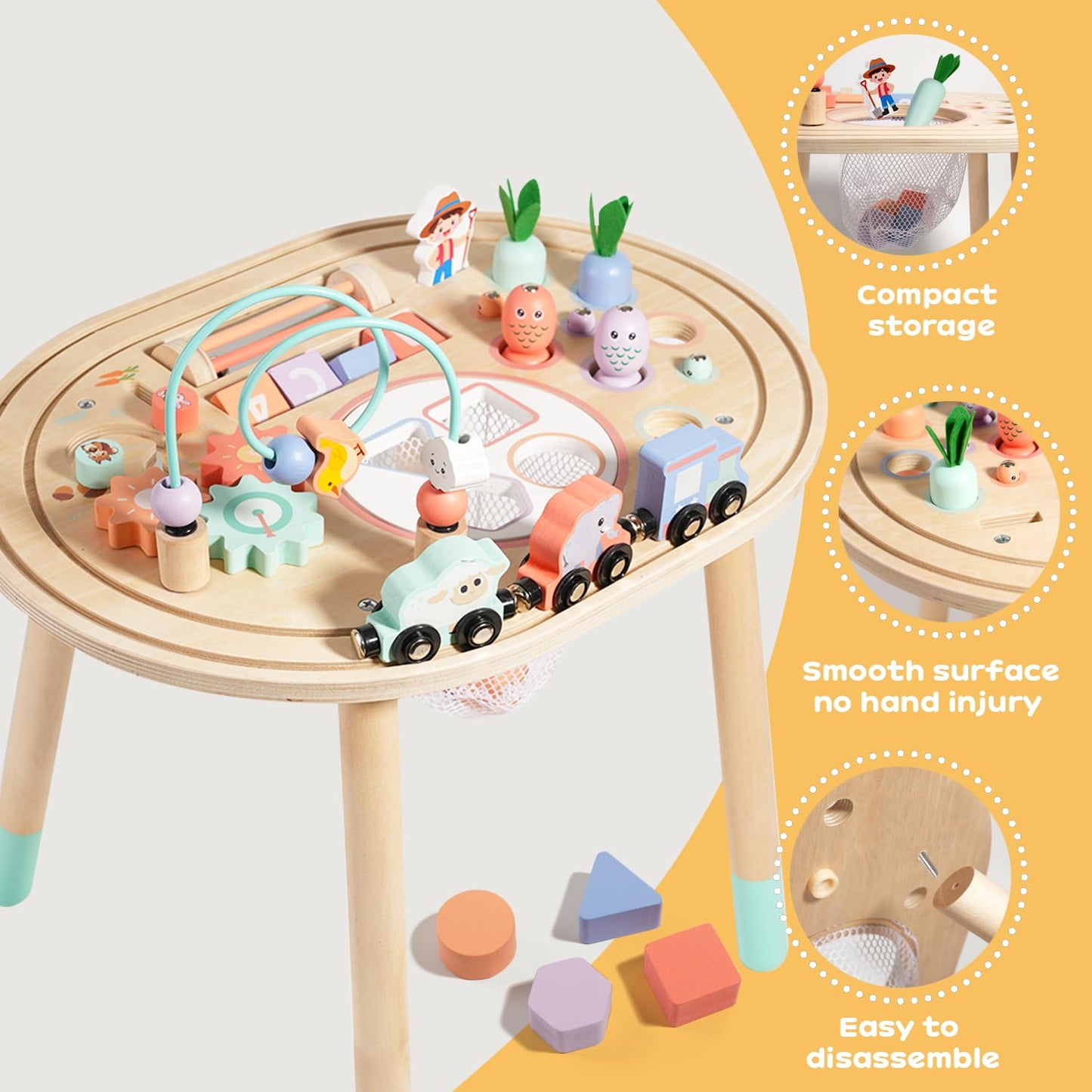 Dmitoora® 10 in 1 Montessori Toys for 1 Year Old Activity Table